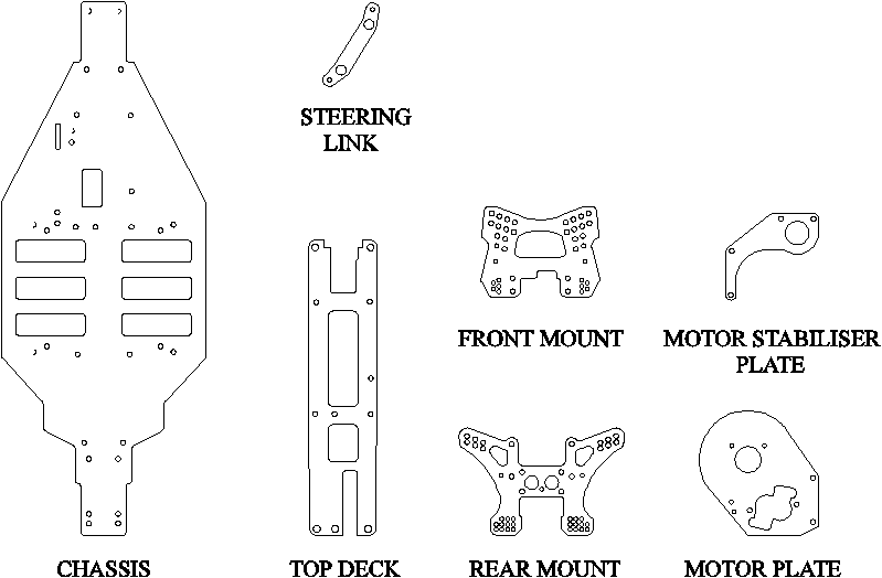 Kyosho Lazer ZXR Mk1 parts