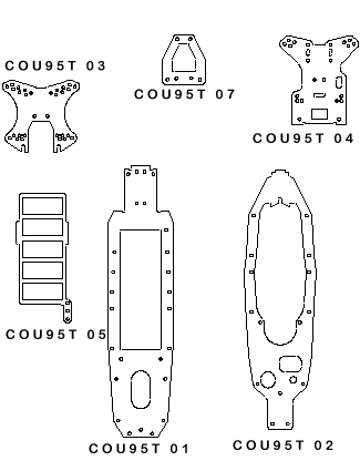 Schumacher Couygar 95 team parts