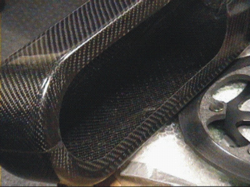 internal view of carbon fibre lotus elise airbox