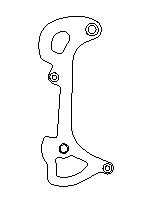 Dura Ace 7800 long cage mech plate