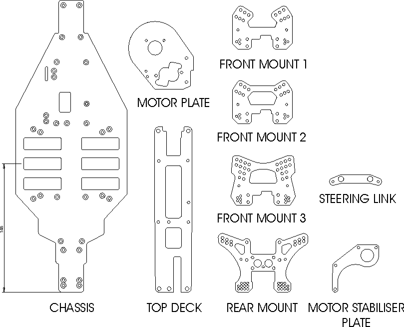 Kyosho Lazer ZXR Mk2 parts