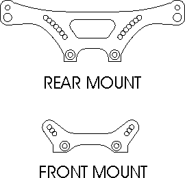 Mugen MTX4 shock towers