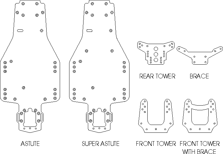 Tamiya Super Astute parts