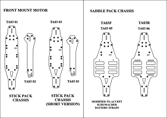 Tamiya TA03 parts