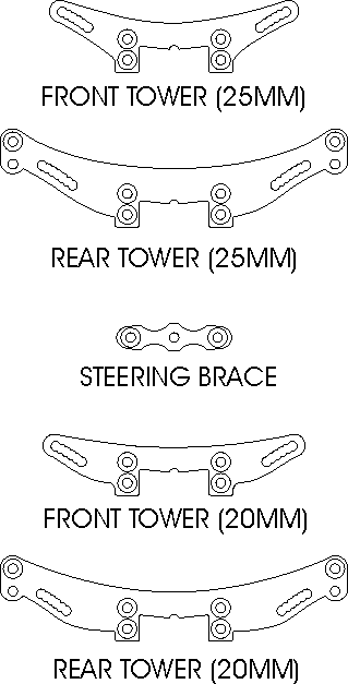 Tamiya TRF419 low profile parts