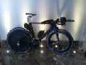 Brian Manners - Blue tri bike