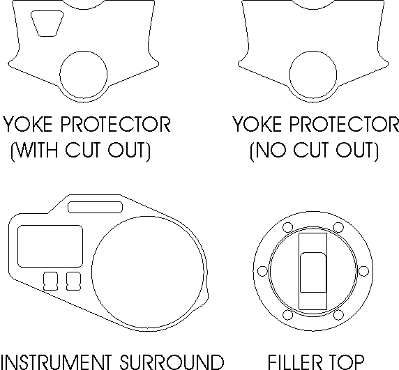 Fibre-Lyte parts for Triumph Sprint RS 